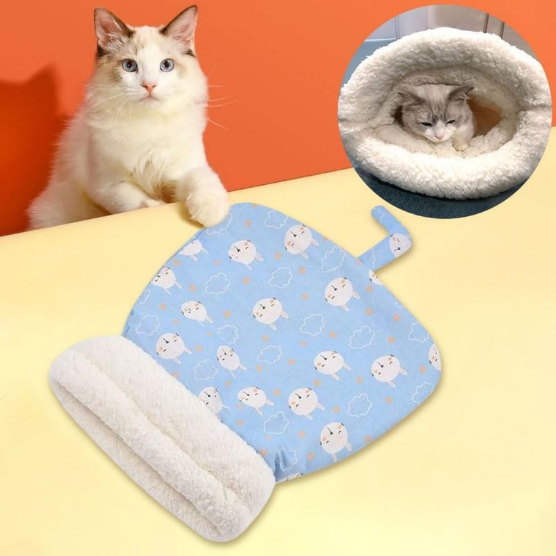 PetTribes Sac de couchage pour chat - Doux et lavable