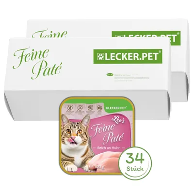 Lecker.Pet® Leo's Feine Paté Riche en poulet Nourriture humide pour chats Lecker.Pet® Leo's Feine Paté Riche en poulet Nourriture humide pour chats