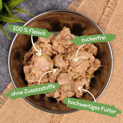 Lecker.Pet® Leo's 100 % muscle de poulet Nourriture humide pour chats