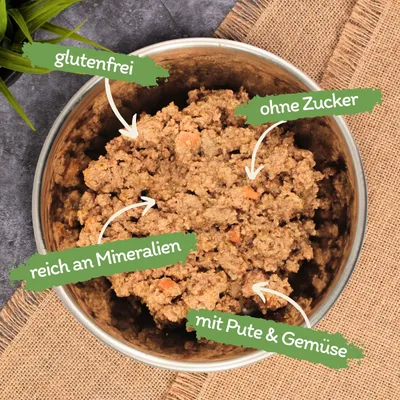 Lecker.Pet® Leo's Repas de viande juteuse avec dinde &amp; légumes