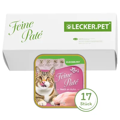 Lecker.Pet® Leo's Feine Paté Riche en poulet Nourriture humide pour chats Lecker.Pet® Leo's Feine Paté Riche en poulet Nourriture humide pour chats