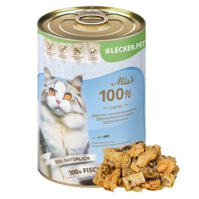 Lecker.Pet® Mia's 100 % saumon Nourriture humide pour chats