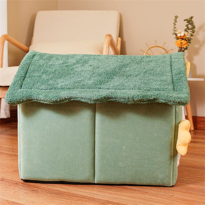 IntiMeg Niche en Peluche pour Chat - Maison des dinosaures