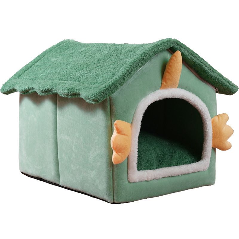 IntiMeg Niche en Peluche pour Chat - Maison des dinosaures
