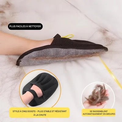 ZooVenture Gants de dépilage pour animaux de compagnie