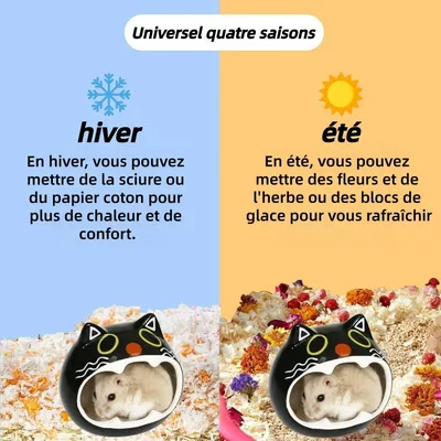 ZooVenture Céramique Maison De Hamster Pour Hamsters Chinchillas