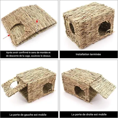 ZooVenture Maison De Paille Pour Lapins