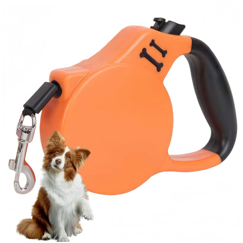 ZooVenture Laisse extensible pour chien 5 mètres orange