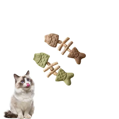 PetTribes Os en bois pour nettoyer les dents de votre chat.