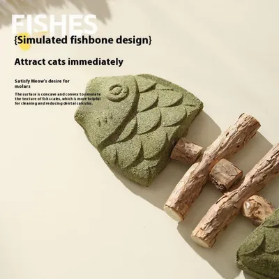 PetTribes Os en bois pour nettoyer les dents de votre chat.