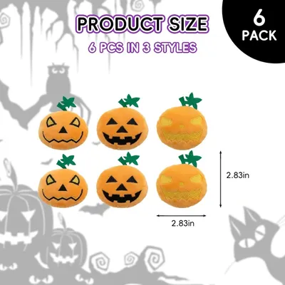 ZooVenture Lot de jouets en forme de citrouille d'Halloween pour chats