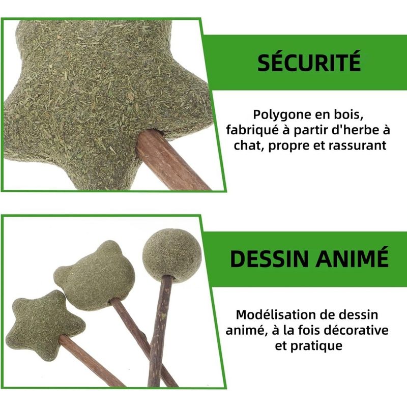 ZooVenture Interactive 3 Pièces Sucettes À La Menthe À Chat