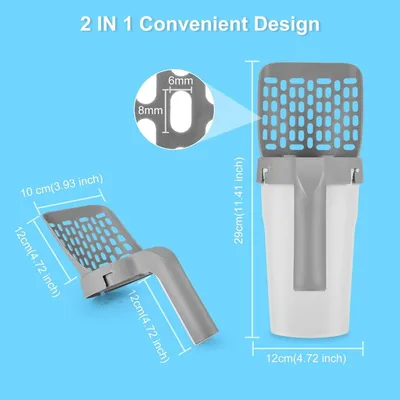 ZooVenture Pratique Pelle à litière avec support pour chat