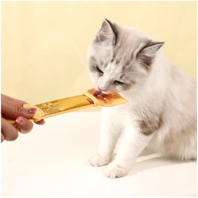 ZooVenture Cuchara para premios de gato naranja y verde (2 unidades)