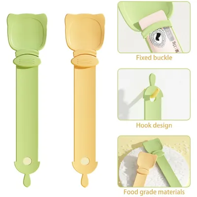 ZooVenture Cuillère à friandises pour chat Orange + Vert 2 pièces