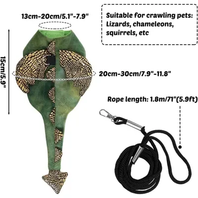 ZooVenture Harnais et laisse pour reptiles et petits animaux
