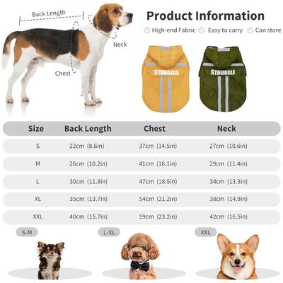 ZooVenture Manteau de pluie pour chien Vert foncé taille M