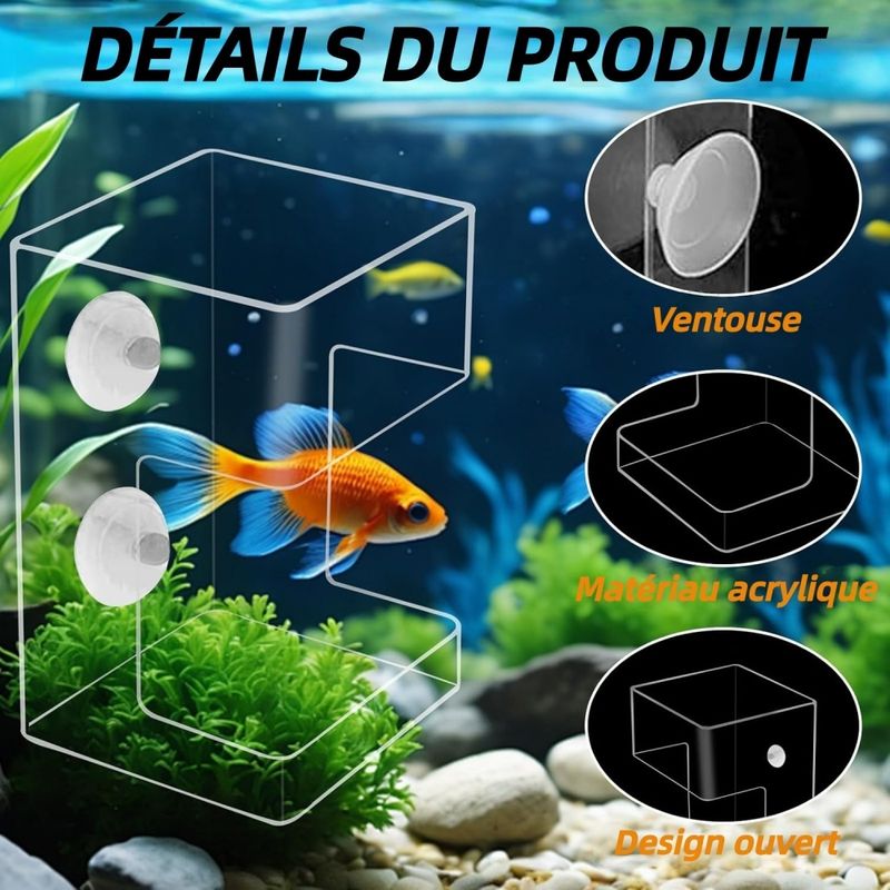 ZooVenture Anti - Déversement Mangeoire pour Poissons d'Aquarium