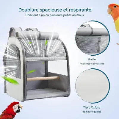 ZooVenture Sac à dos de voyage pour oiseaux