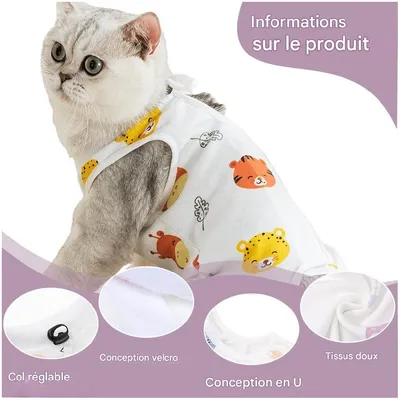 ZooVenture Combinaison de convalescence pour chiens et chats