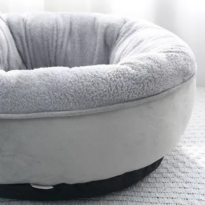 ZooVenture Panier ronde pour chien et chat Gris