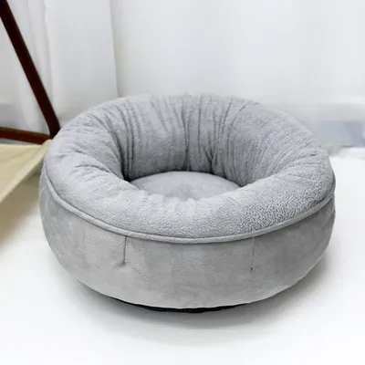 ZooVenture Panier ronde pour chien et chat Gris