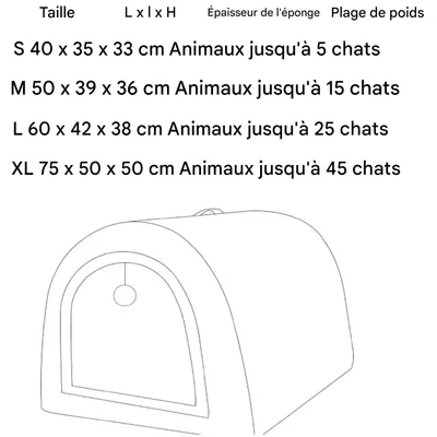 ZooVenture Tente pour chat et chien Avec rideau de porte