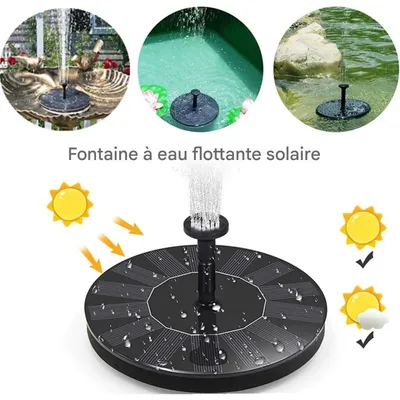 ZooVenture Abreuvoir fontaine solaire pour oiseaux extérieure