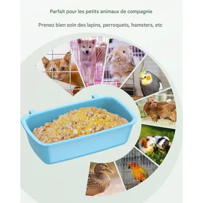 ZooVenture Lot de cages à oiseaux en plastique avec bols pour oiseaux
