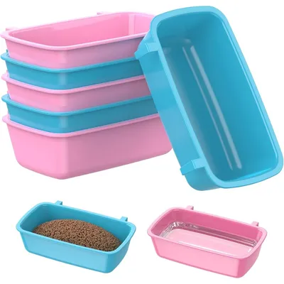 ZooVenture Lot de cages à oiseaux en plastique avec bols pour oiseaux