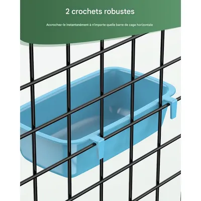 ZooVenture Lot de cages à oiseaux en plastique avec bols pour oiseaux