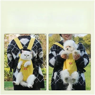 ZooVenture  Sac à Dos pour Chat et chiens Jaune M