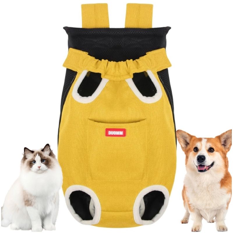 ZooVenture Katzen- und Hunde-Rucksack, Gelb, Mittel