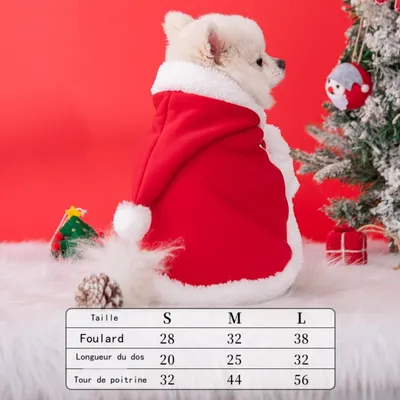 PetTribes Vêtement de Noël pour Chien et Chat - Tenue Festive