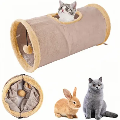 ZooVenture Tunnel chat pliable pour chats et lapins