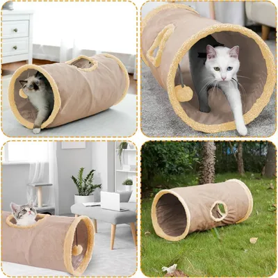 ZooVenture Tunnel chat pliable pour chats et lapins
