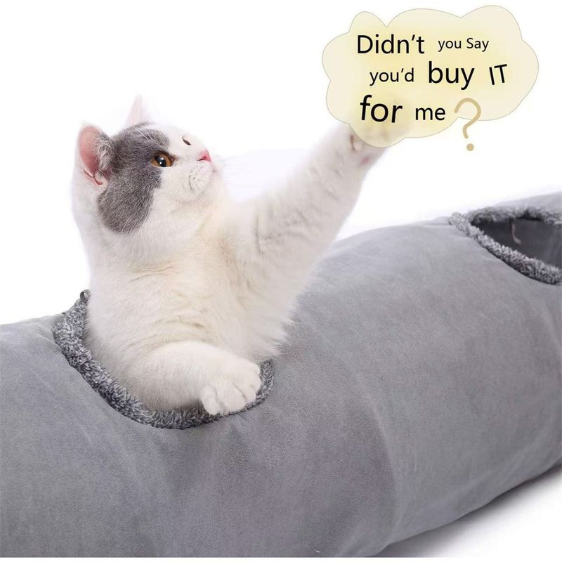 IntiMeg Tunnel pour chat à quatre trous 130cm