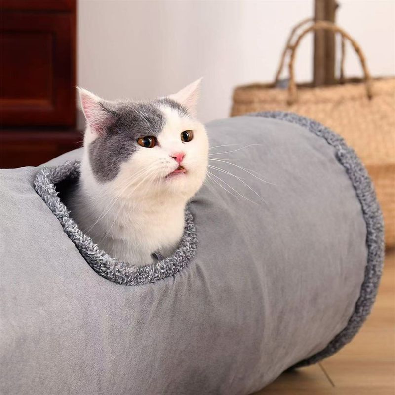 IntiMeg Tunnel pour chat à quatre trous 130cm