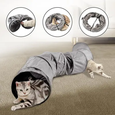 ZooVenture Jouet tunnel interactif pour chats