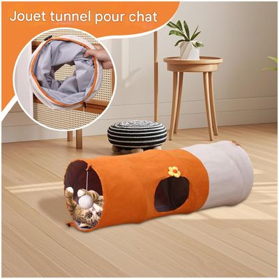 ZooVenture Tunnel pour Chat 80 cm Pliable