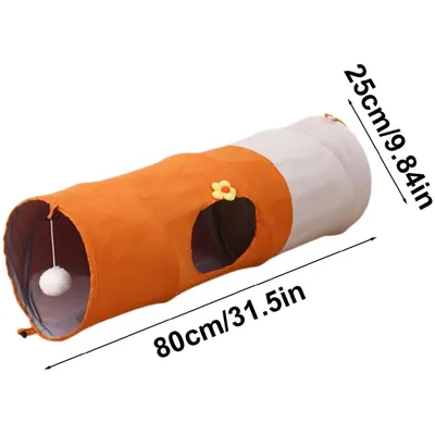 ZooVenture Tunnel pour Chat 80 cm Pliable
