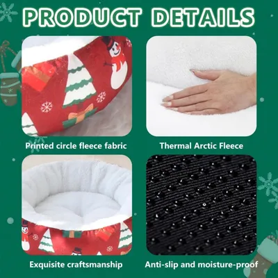 PetTribes Sofá navideño lavable para perros y gatos