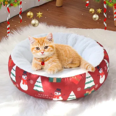 PetTribes Sofá navideño lavable para perros y gatos