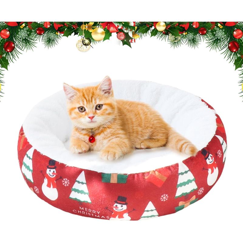 PetTribes Canapé de Noël lavable pour chien et chat