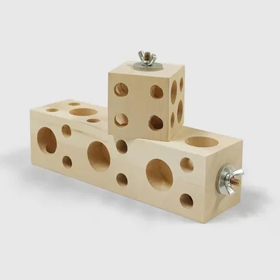 ZooVenture Jouet à mâcher en bois de pin pour perroquets et perruches