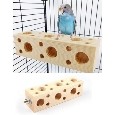 ZooVenture Jouet à mâcher en bois de pin pour perroquets et perruches