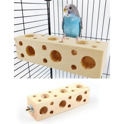 ZooVenture Juguete masticable de madera de pino para loros y periquitos