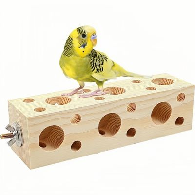 ZooVenture Jouet à mâcher en bois de pin pour perroquets et perruches