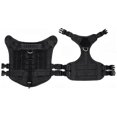 ZooVenture Harnais Tactique pour Chiens Noir