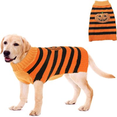 IntiMeg Pull en forme de citrouille d'Halloween pour chien
